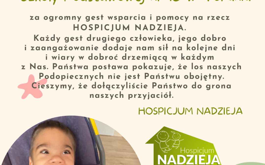Dziękujemy darczyńcom