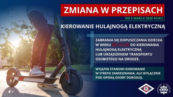 Zmiana przepisów ruchu drogowego - hulajnogi