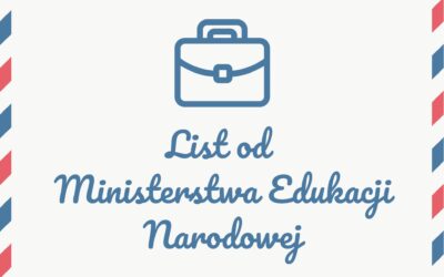 List od Ministerstwa Edukacji Narodowej