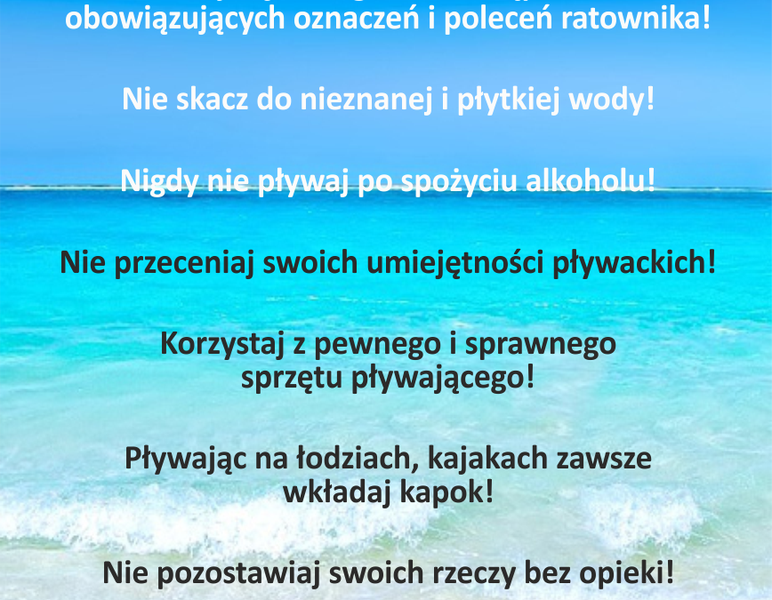 🌊 Zadbaj o bezpieczeństwo nad wodą! 🌊